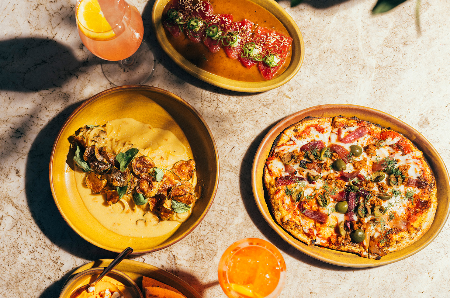 table with food