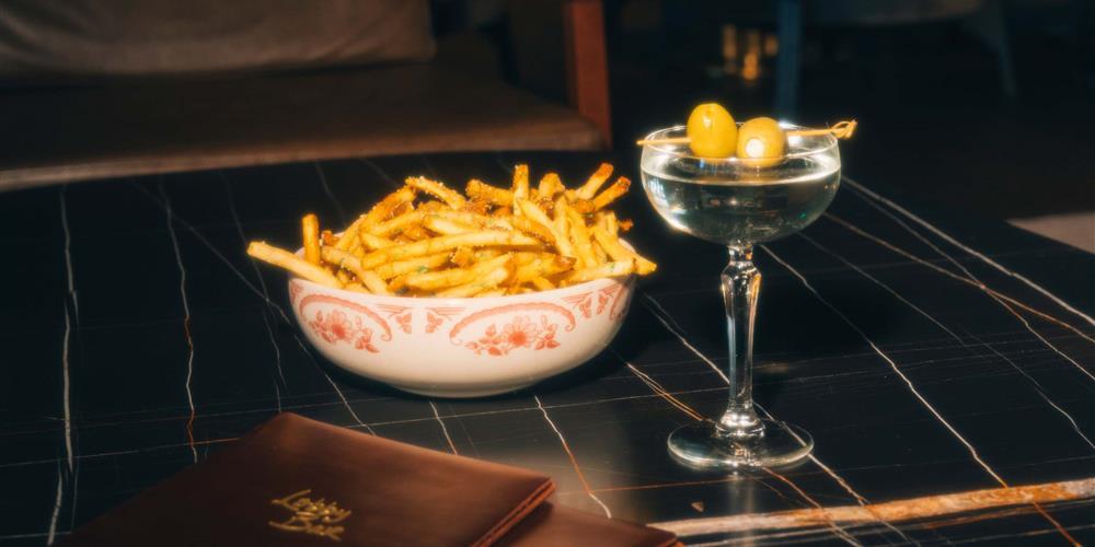 Martini and French Fries
